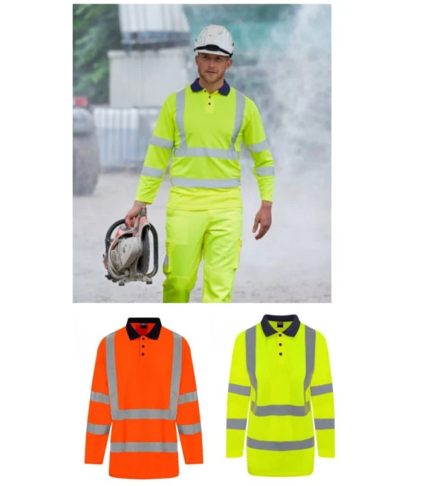 RX715 Pro RTX Hi-Vis Long Sleeve Polo Shirt